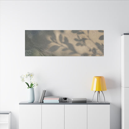 Japandi Shadow Play in Moonlight | Texture Canvas Art