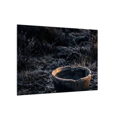Kanso Ceramic Bowl Canvas Art - Dark Japandi Dark Texture