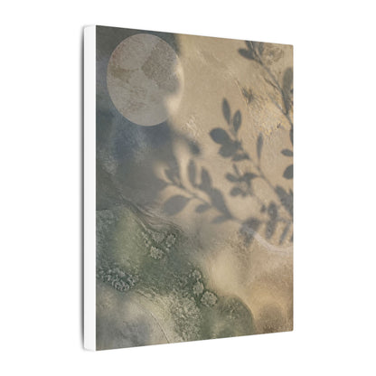 Japandi Shadow Play in Moonlight | Texture Canvas Art