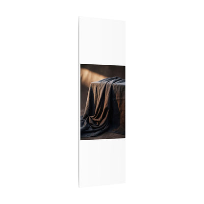 Silk Drape Canvas Art | Winter Dark Japandi Shadow Zen Art