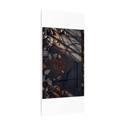 Shibui Rust Patina Canvas Art - Dark Japandi Charcoal Ink