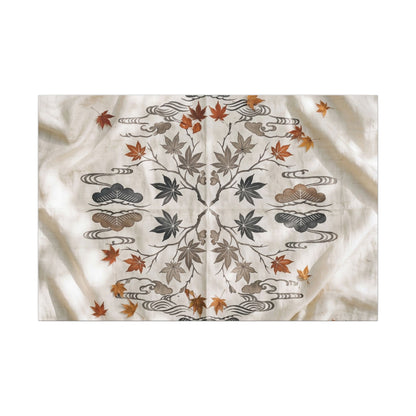 Elegant Silk Drape Canvas Art - Japanese Pattern Japandi