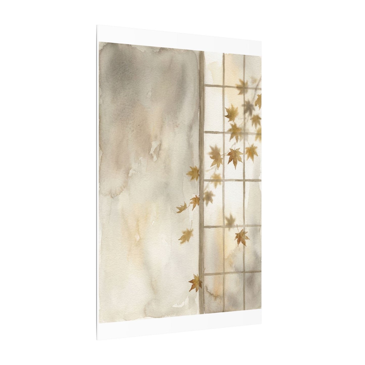 Warm Shoji Screen Canvas Art - Watercolor Japandi