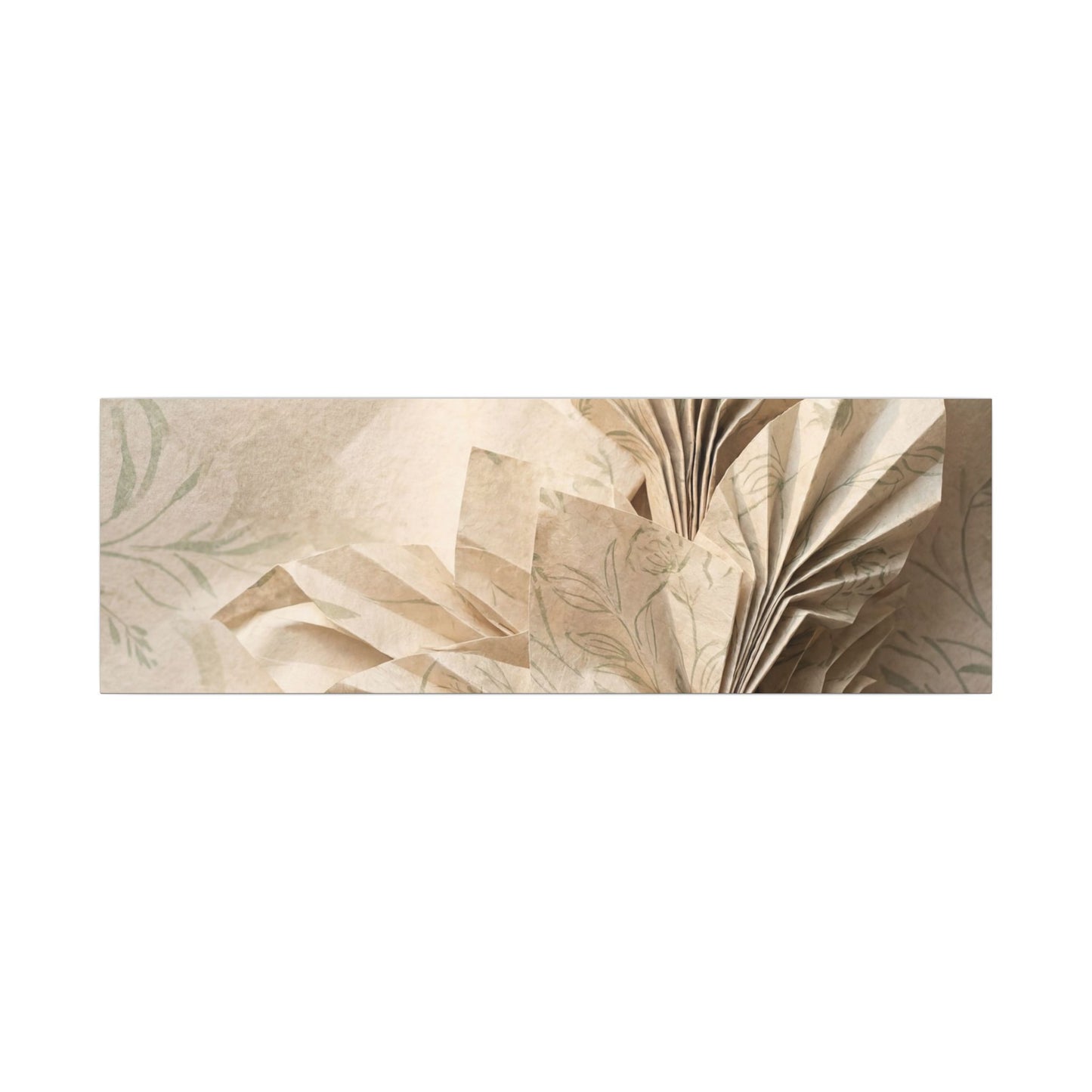 Paper Fold Summer Canvas Art | Japandi Neutral Design