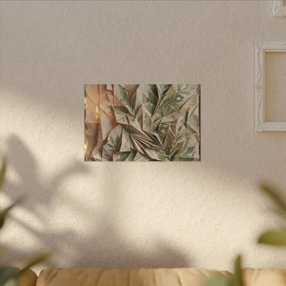 Japandi Paper Fold in Candlelight | Texture Canvas Art