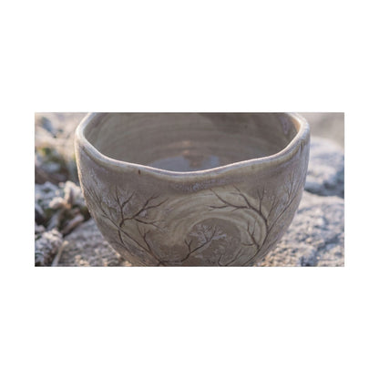 Seijaku Ceramic Bowl Canvas Art - Japandi Japanese Pattern