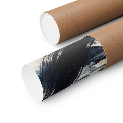 Zen Ink Brushstroke in Golden Hour | Karesansui Wall Art Print