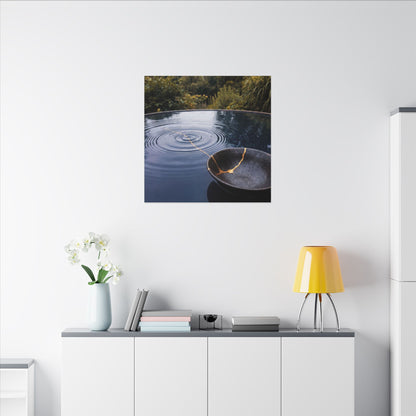 Kintsugi Water Ripple in Overcast | Broken Beauty Canvas Art