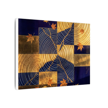 Autumn Water Ripple Crackle Gold Canvas Art | Artful Decor