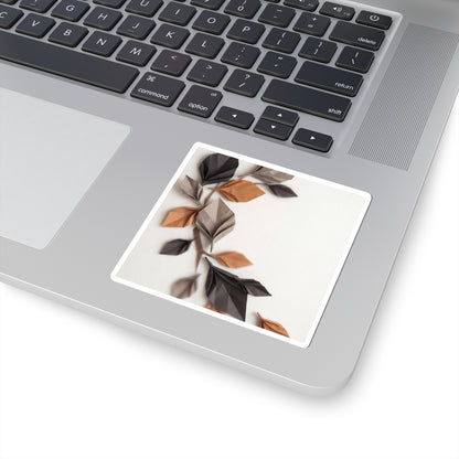 Paper Fold Minimal Line Sticker | Warm Japandi Art Art Print
