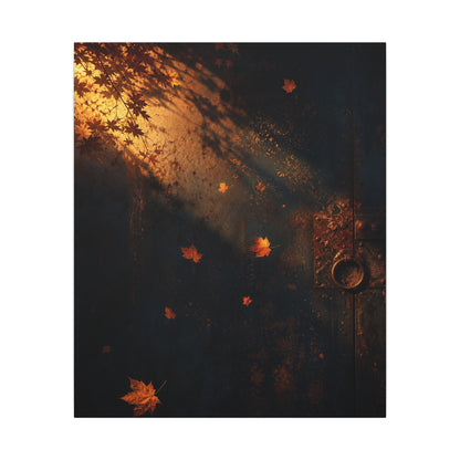 Dark Japandi Rust Patina in Golden Hour | Shadow Zen Canvas Art