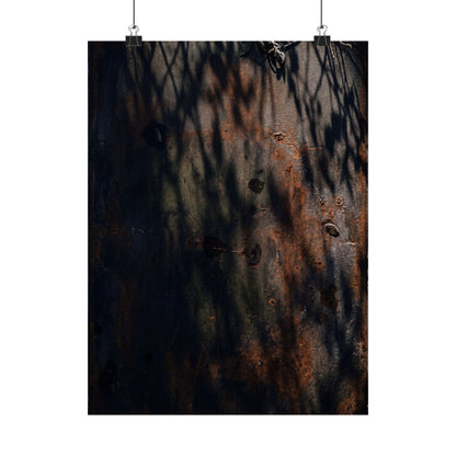 Atmospheric Rust Patina Wall Art Print - Shadow Zen Dark Japandi