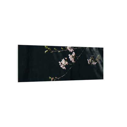 Cherry Blossom Spring Canvas Art | Dark Japandi Sophisticated Design