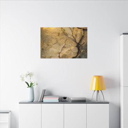 Cracked Earth Spring Canvas Art | Japandi Warm Design