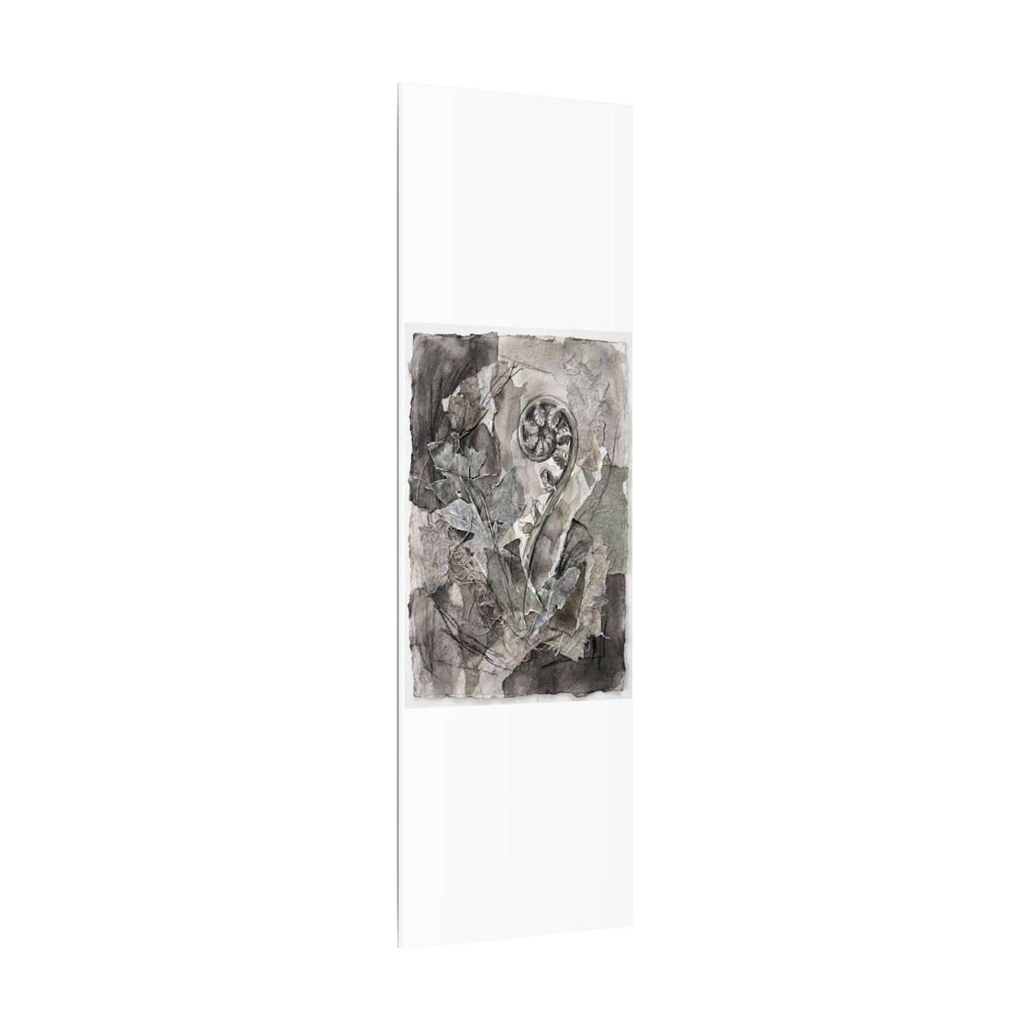 Japandi Fern Unfurling in Overcast | Texture Canvas Art