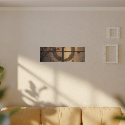 Shoji Screen Texture Canvas Art | Earthy Japandi Art
