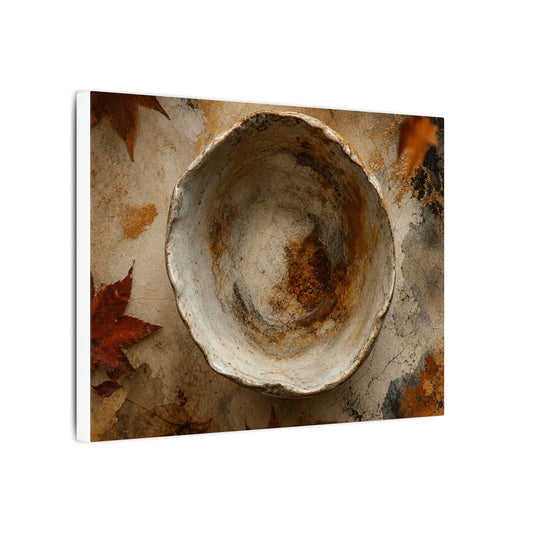 Japandi Ceramic Bowl in Candlelight | Texture Canvas Art