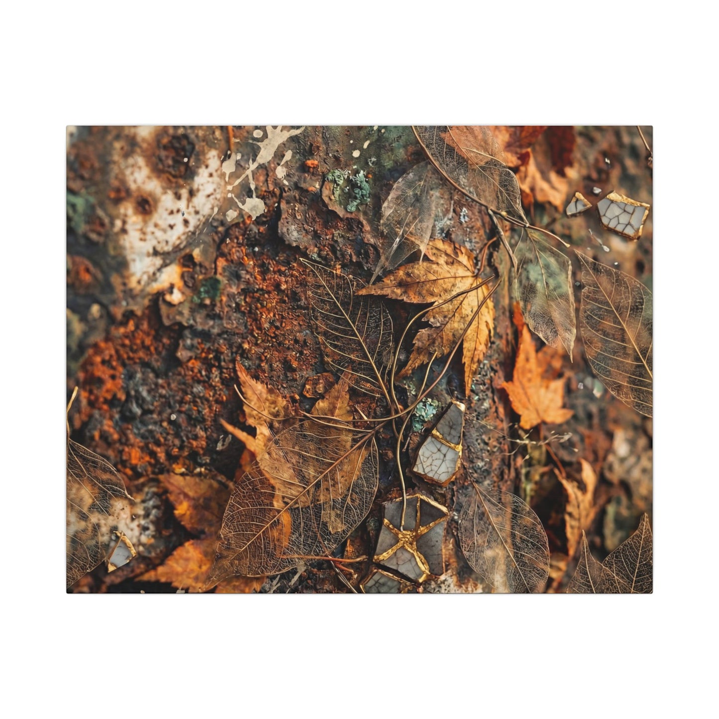 Rust Patina Canvas Art | Autumn Japandi Texture Art Art Print