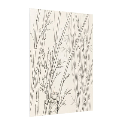 Candlelight Bamboo Grove Canvas Art - Japandi Fukinsei