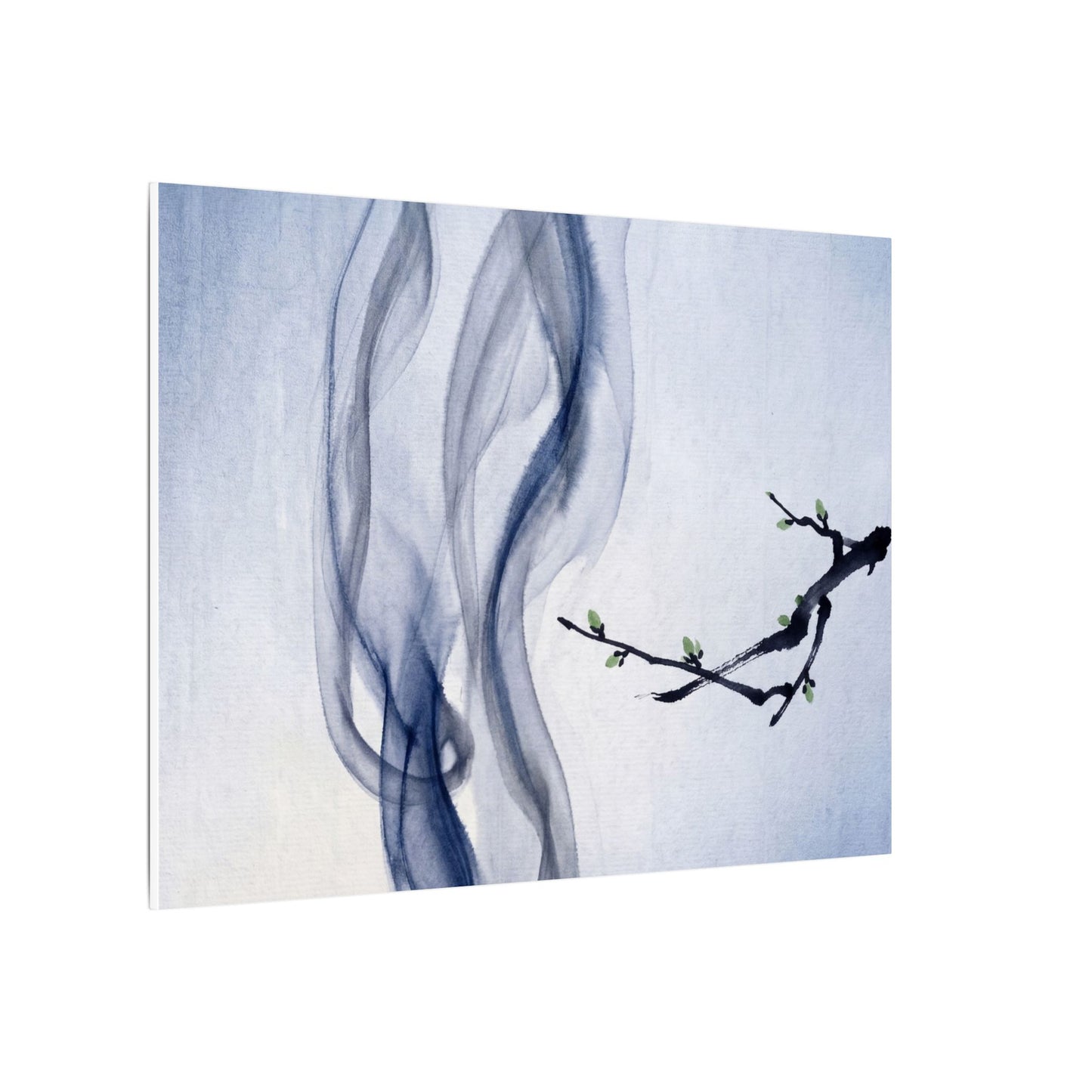 Incense Smoke Spring Canvas Art | Zen Tranquil Design
