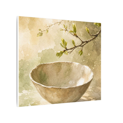 Warm Ceramic Bowl Canvas Art - Watercolor Japandi