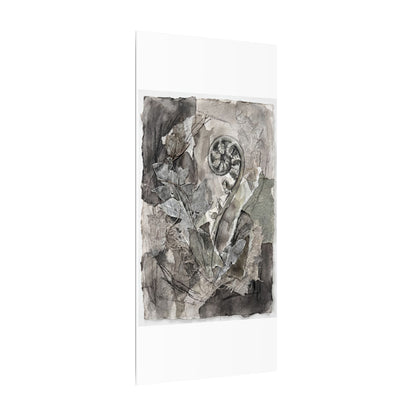 Japandi Fern Unfurling in Overcast | Texture Canvas Art
