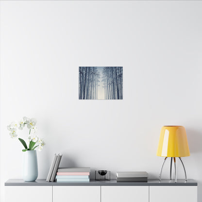 Bamboo Grove Canvas Art | Winter Zen Ukiyo E Inspired Art