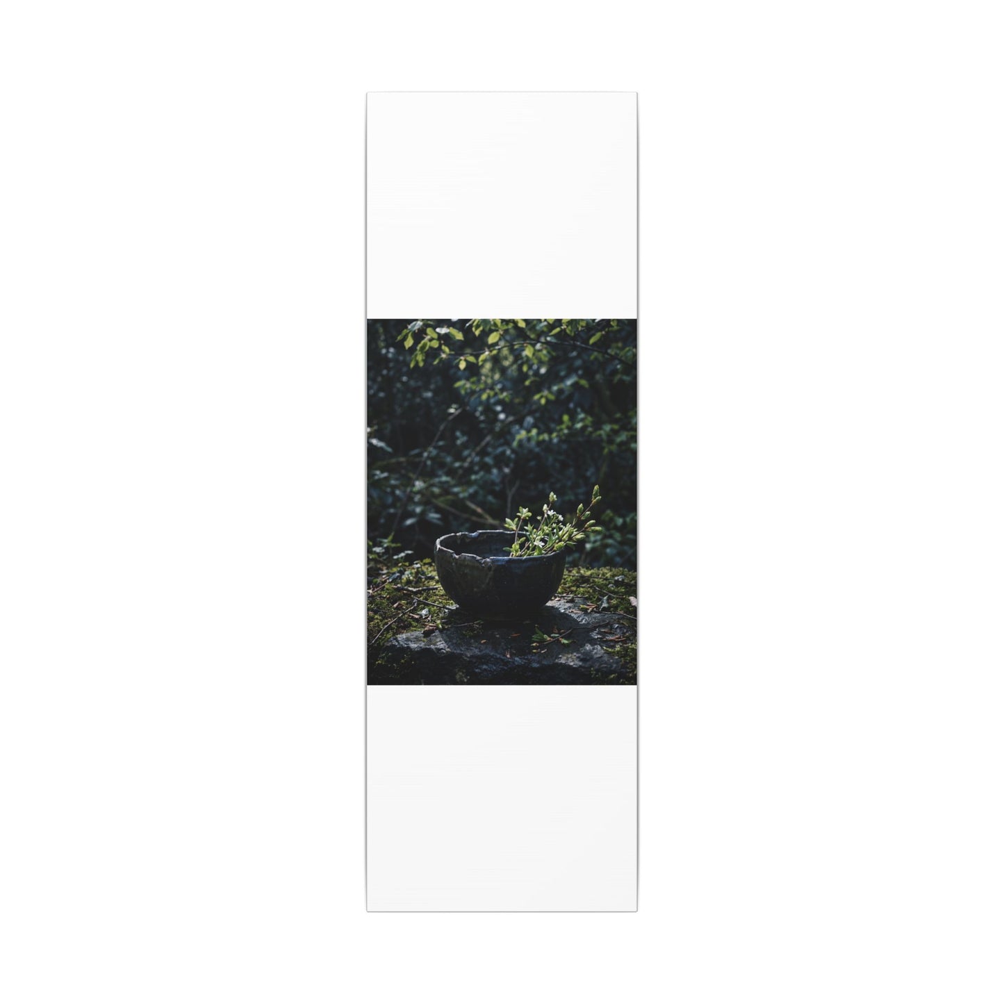 Dappled Ceramic Bowl Canvas Art - Dark Japandi Datsuzoku