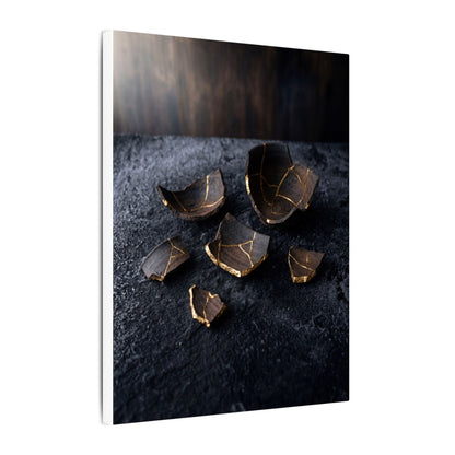 Winter Broken Pottery Shadow Zen Canvas Art | Bold Decor