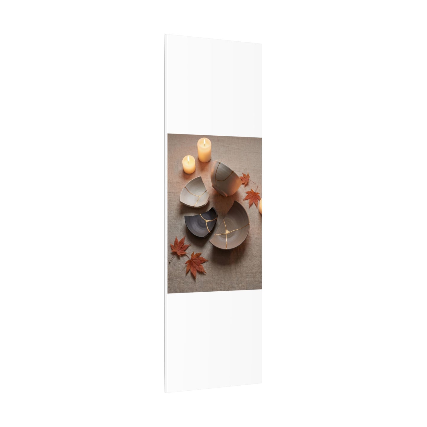 Candlelight Broken Pottery Canvas Art - Japandi Ma