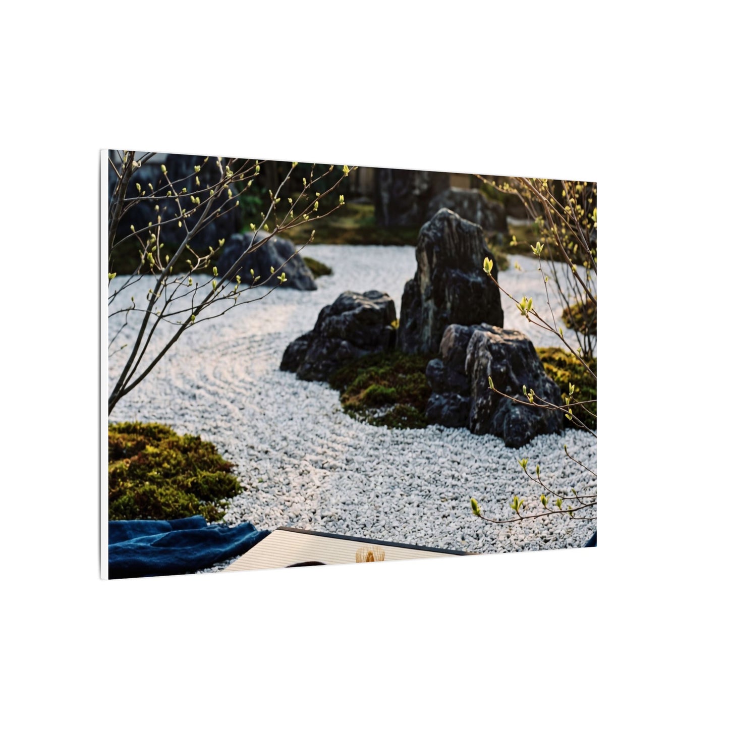 Zen Tea Ceremony in Golden Hour | Karesansui Canvas Art