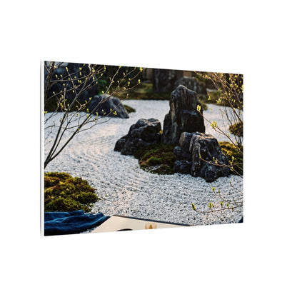 Zen Tea Ceremony in Golden Hour | Karesansui Canvas Art