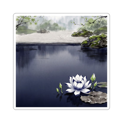 Ma Lotus Flower Sticker - Zen Karesansui