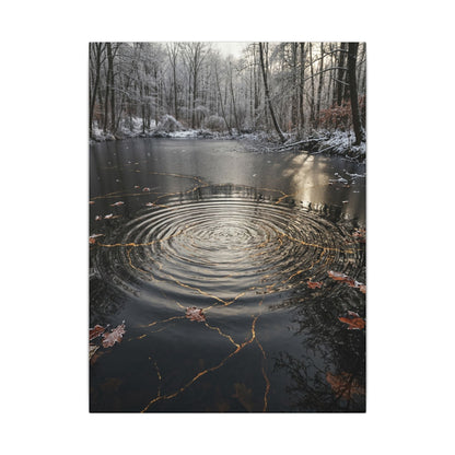 Water Ripple Broken Beauty Canvas Art | Artful Kintsugi Art