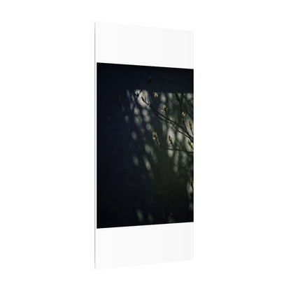 Dark Japandi Shoji Screen in Dappled | Moody Minimal Canvas Art