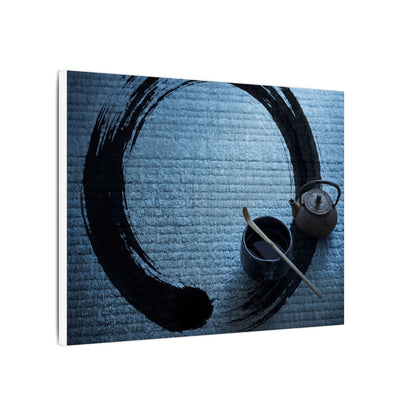 Winter Tea Ceremony Enso Canvas Art | Peaceful Decor