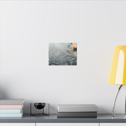 Water Ripple Sumi E Canvas Art | Calm Zen Art