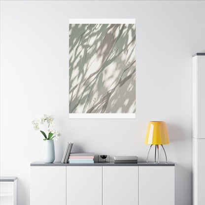 Japandi Shadow Play in Dappled | Japanese Pattern Canvas Art