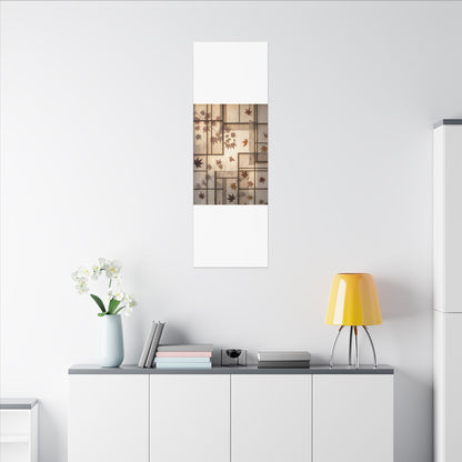 Shoji Screen Japanese Pattern Canvas Art | Neutral Japandi Art