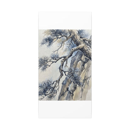 Moonlight Pine Tree Canvas Art - Japandi Seijaku