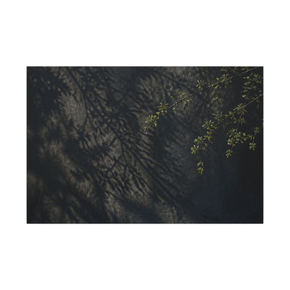 Overcast Shadow Play Canvas Art - Dark Japandi Seijaku