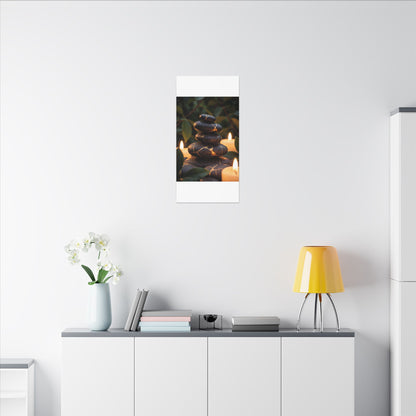Summer River Stones Gold Vein Canvas Art | Philosophical Decor