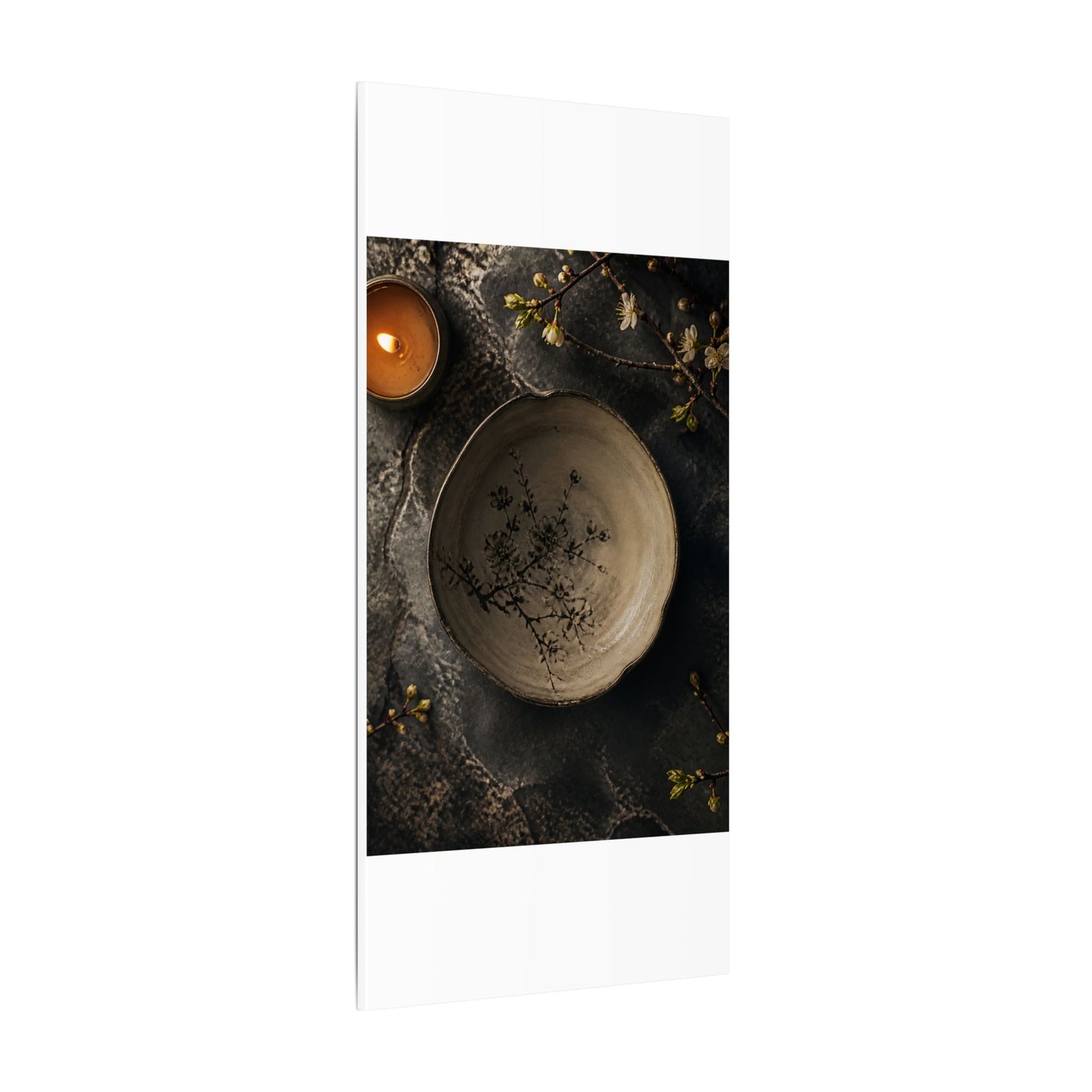 Ceramic Bowl Spring Canvas Art | Japandi Earthy Design