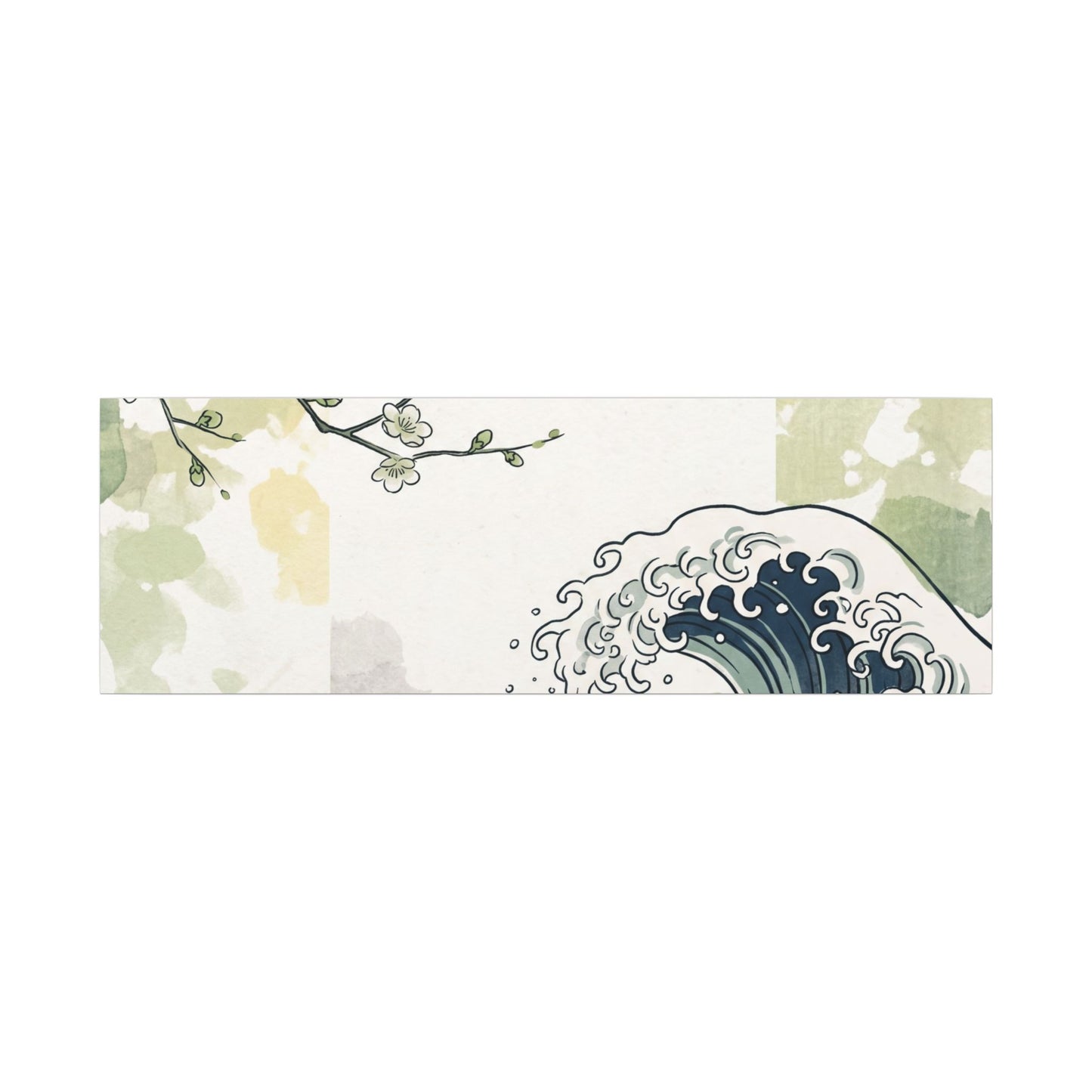 Spring Ocean Wave Ukiyo E Inspired Canvas Art | Serene Decor