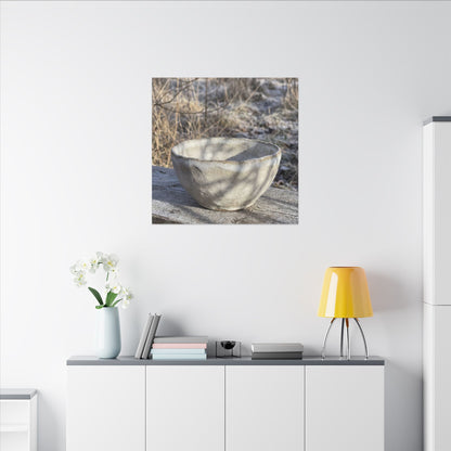 Dappled Ceramic Bowl Canvas Art - Japandi Fukinsei