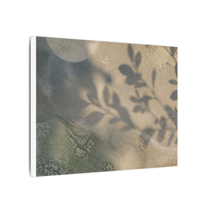 Japandi Shadow Play in Moonlight | Texture Canvas Art
