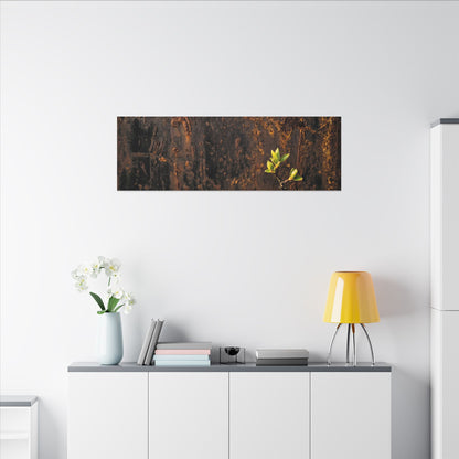 Golden Hour Rust Patina Canvas Art - Dark Japandi Fukinsei