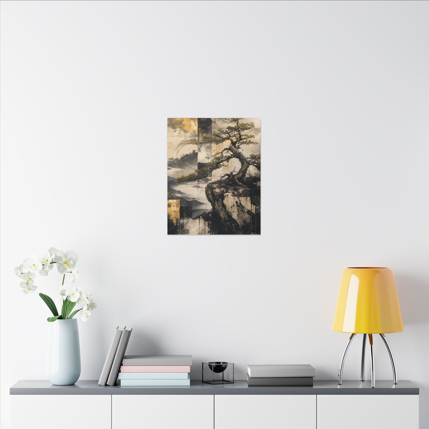 Golden Hour Pine Tree Canvas Art - Japandi Datsuzoku