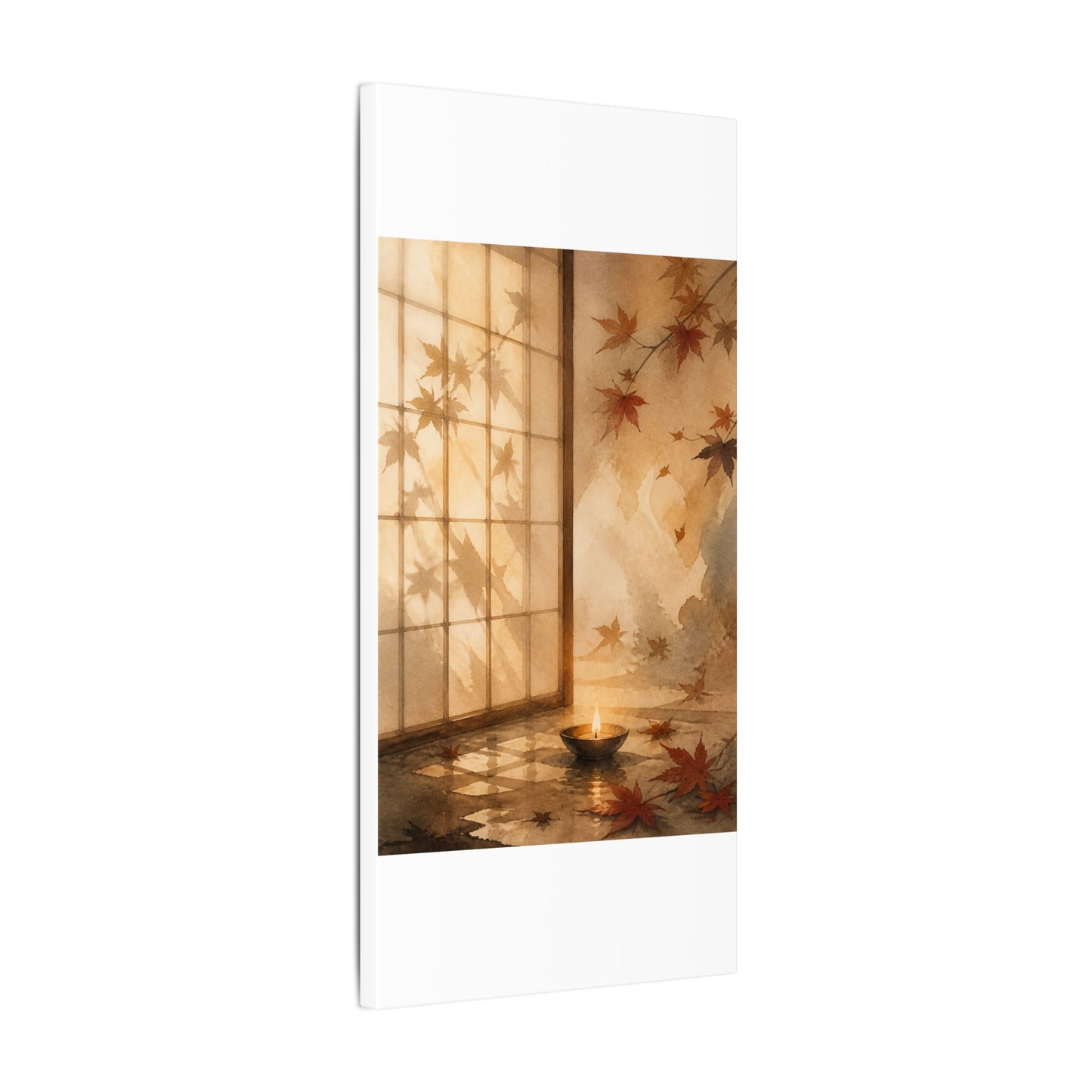 Candlelight Shoji Screen Canvas Art - Japandi Ma