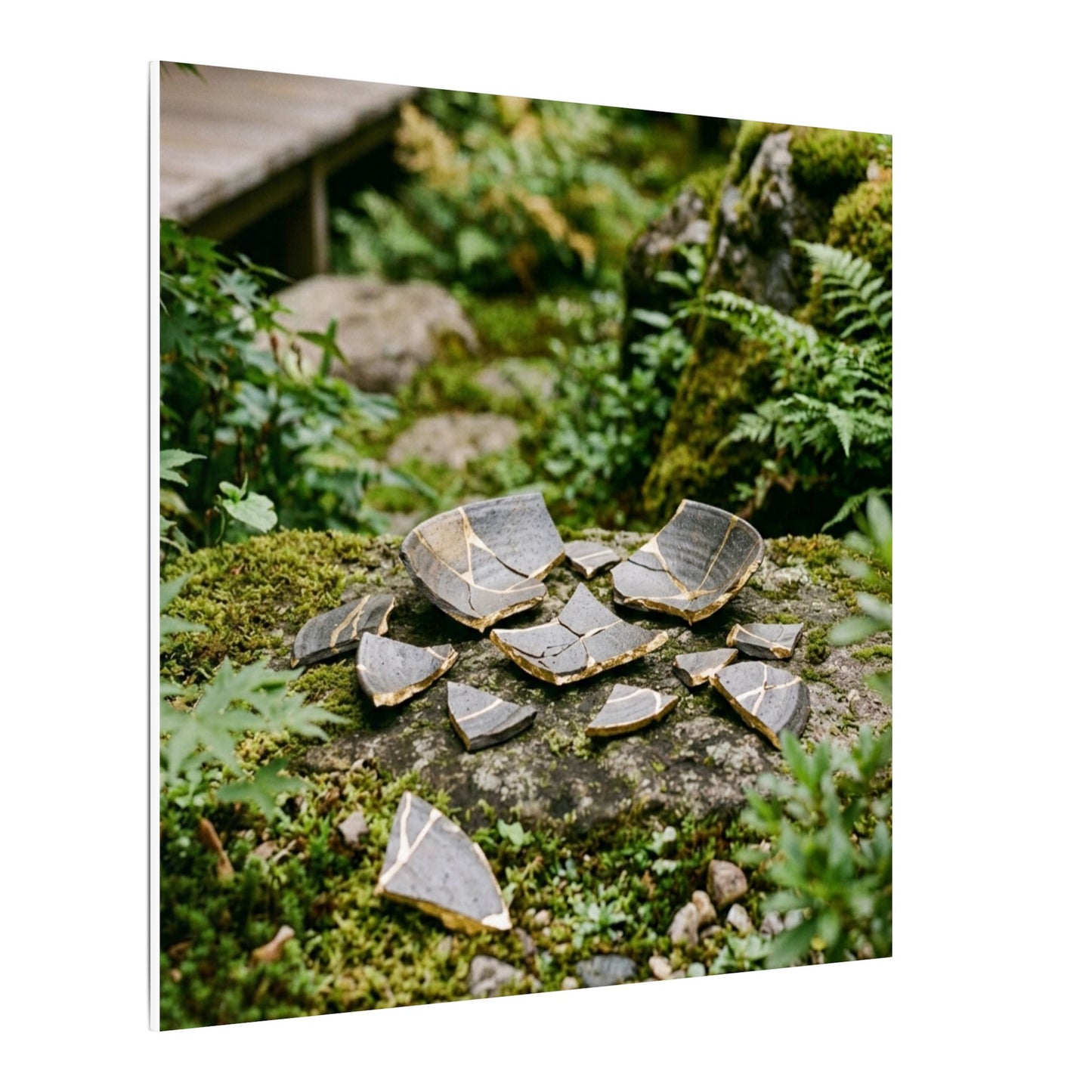 Summer Broken Pottery Gold Repair Canvas Art | Resilient Decor